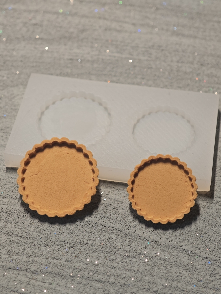 微缩食玩水果挞水果塔挞底心形塔底粘土食玩6分12分原创模具 - 图0