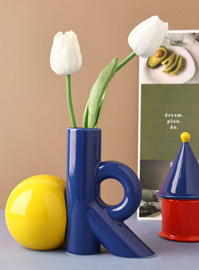 陶瓷创意艺术ins风高级感花瓶器