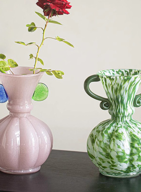 精致高级感中古褶皱花边口玻璃