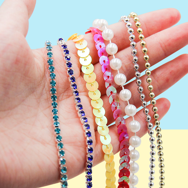 1m彩色亮片珍珠水滴珠爪钻儿童创意手工棒棒糖粘土作品装饰配件,淘宝优惠券,粉丝福利购,淘宝优惠卷