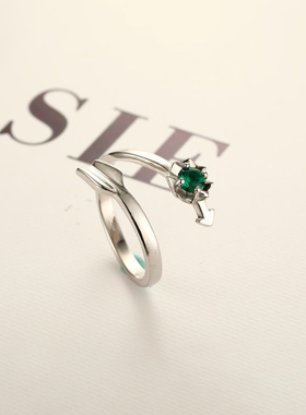 小众女镀银时尚守护之箭戒指