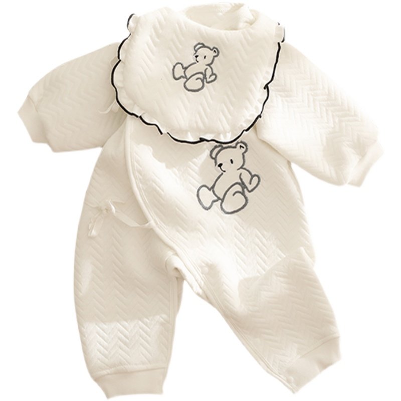 新生婴儿儿衣服连体衣冬季加厚保暖内衣纯棉宝宝满月爬服初生哈衣,淘宝优惠券,粉丝福利购,淘宝优惠卷