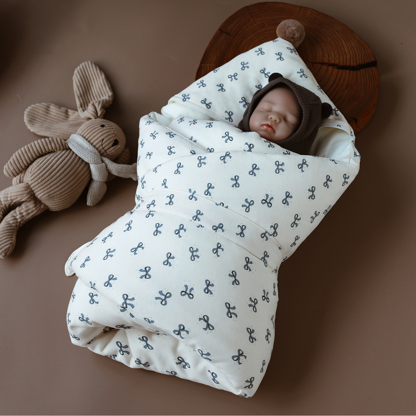 婴姿新生婴儿抱被纯棉a类秋冬可拆内胆厚款初生襁褓产房包被保暖,淘宝优惠券,粉丝福利购,淘宝优惠卷