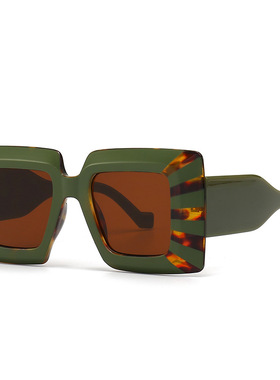 欧美大牌宽腿平顶太阳镜女墨镜经典百搭复古潮流太阳眼镜