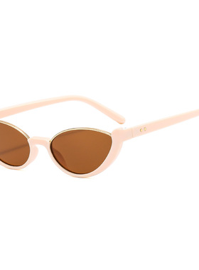 个性欧美风半框太阳眼镜时尚街拍复古墨镜女跨境糖果色女士太阳镜