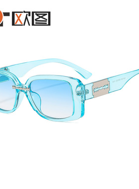 朋克刀片形状装饰太阳镜LH129 男女通用小方框跨境热款墨镜