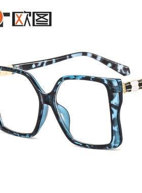 欧图新款蝴蝶型大框女士太阳镜 跨境欧美时尚复古平光镜--M428