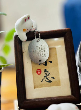 美式复古字母军牌吊坠项链嘻哈狗牌蹦迪土酷兵挂件