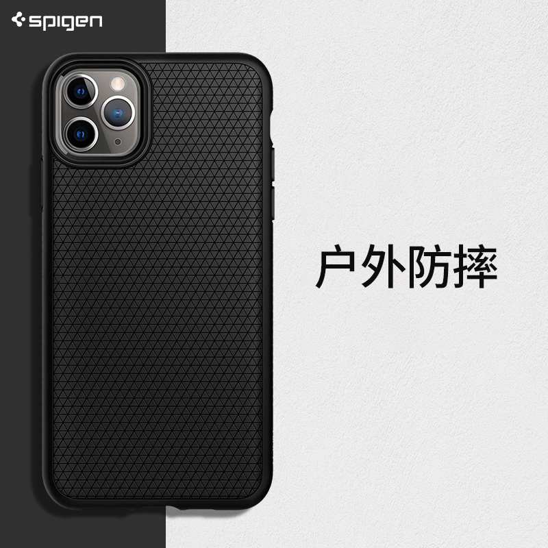 Spigen 适用于苹果iPhone11手机壳11 pro手机壳商务轻奢格纹12pro max硅胶套保护壳外壳防摔全包格纹新