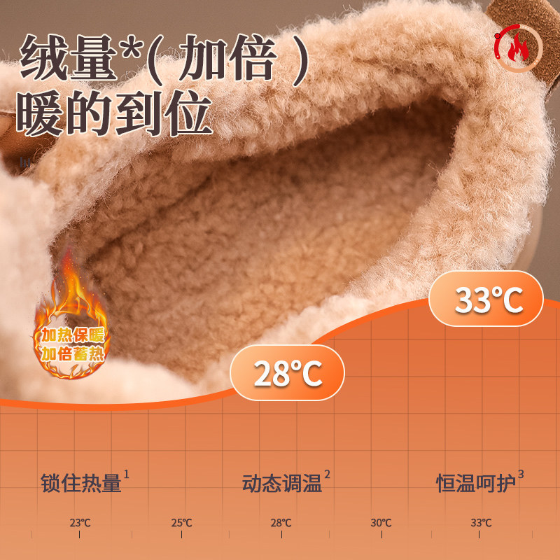 女童鞋子儿童二棉鞋2025新款秋冬季女宝宝加绒保暖毛毛雪地靴勃肯