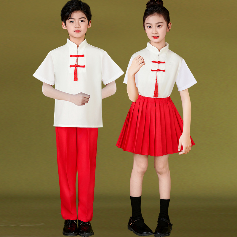 六一儿童大合唱服诗歌朗诵中国风汉服演出服饰中小学生运动会班服