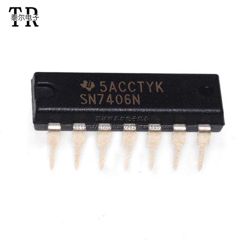 原装进口 SN7406N DIP-14六反相器(漏极开路输出)_虎窝淘