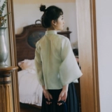 Ограниченное время -Уличаемая девушка Cheongsam Cheongsam настоящие шелковые цветы и большие рукава.