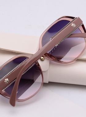 粉色多边形偏光女士墨镜