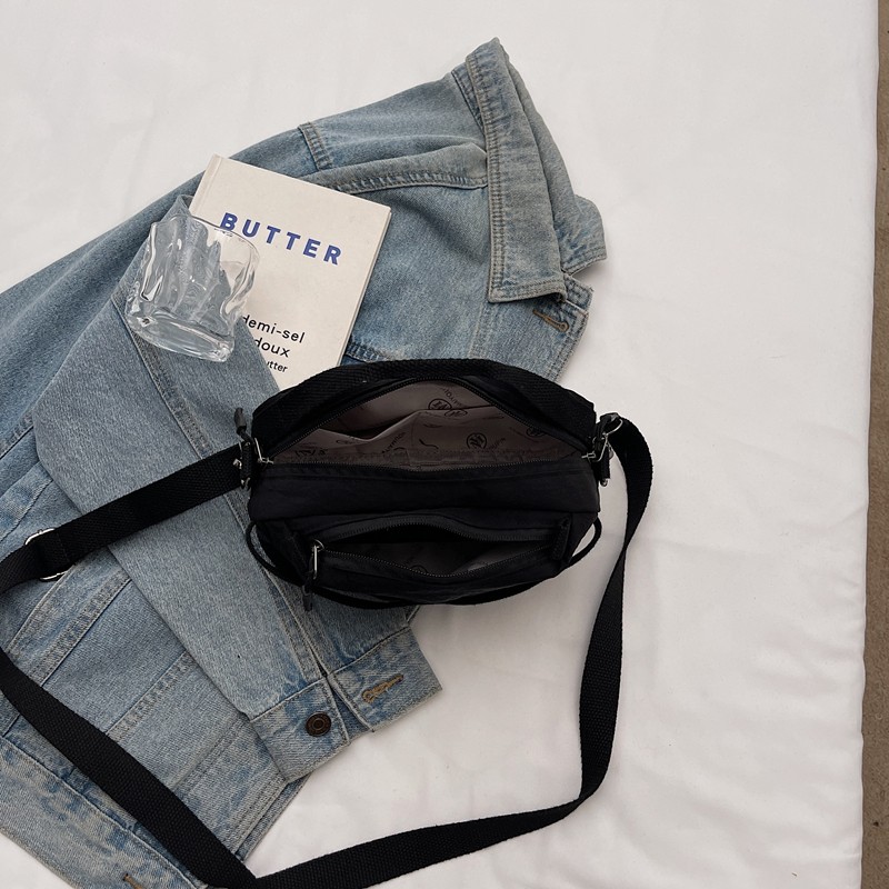 多口袋斜挎小包休闲百搭单肩包女士小包简约轻便手机包尼龙布包包,淘宝优惠券,粉丝福利购,淘宝优惠卷