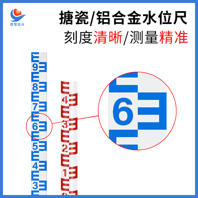 水位尺水位标尺不锈钢水尺板片水库水标尺水文标尺搪瓷刻度测量尺 - 图1