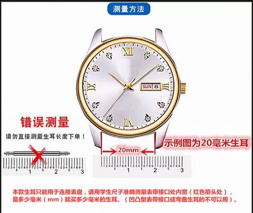 手表配件 全钢表带连接轴 生耳针 表带栓表轴 弹簧生耳 表耳杆轴 - 图1