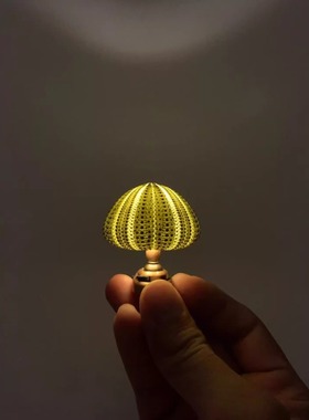 DIY手工迷你复古海胆小夜灯 儿童桌面小台灯装饰摆件七夕礼品
