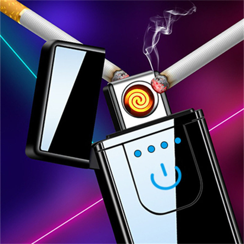 2026新款品牌男士高档爆款usb充电双面点火防风超薄创意广告送礼,淘宝优惠券,粉丝福利购,淘宝优惠卷