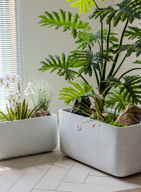 长方形花槽大号种植箱镁泥花箱