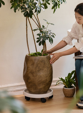 掬涵北欧镁泥落地大号绿植大花盆