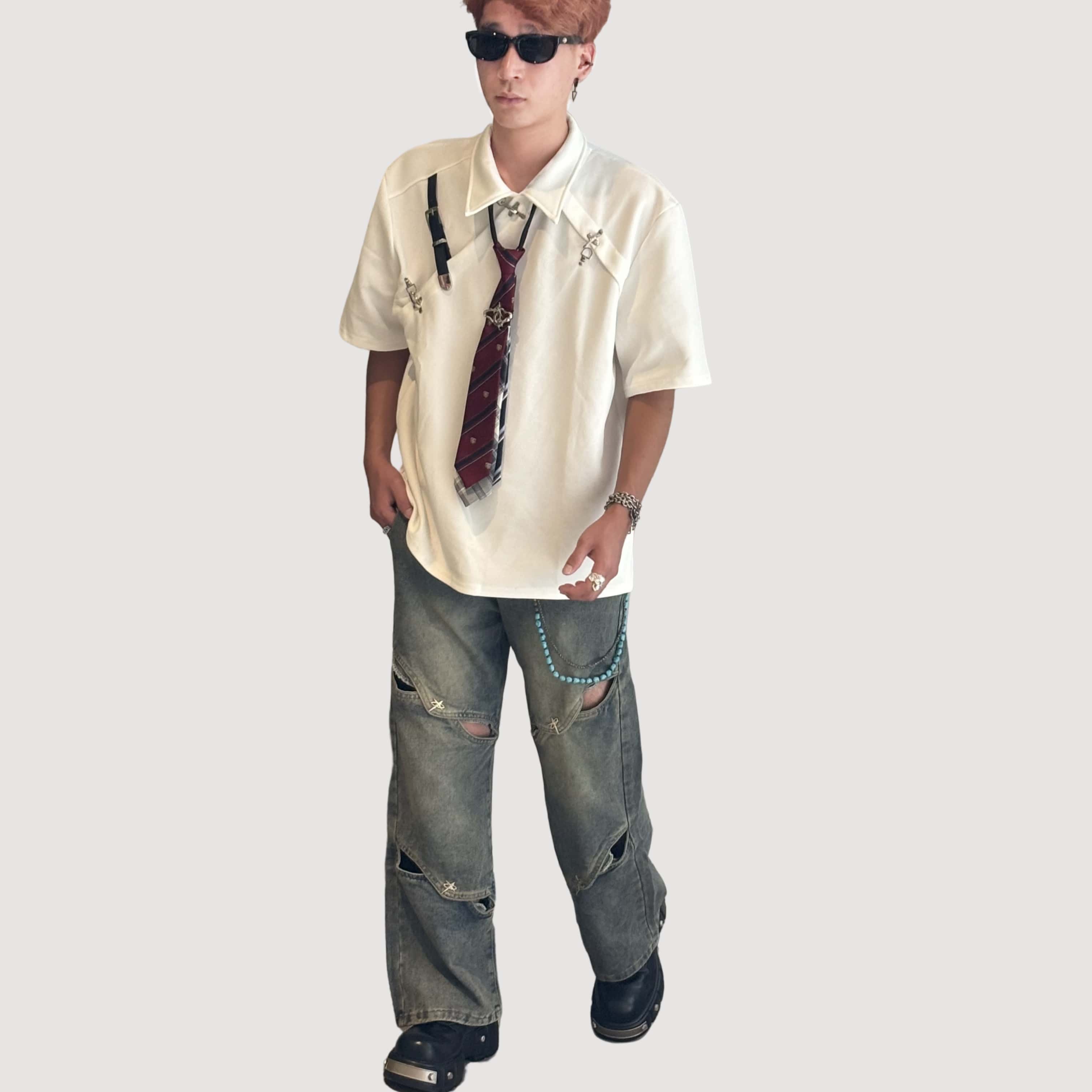 PAPR  25FW 原创三合一拼接免打领带,淘宝优惠券,粉丝福利购,淘宝优惠卷