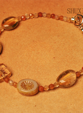 舒晓集女捷克琉璃珠水晶度假风