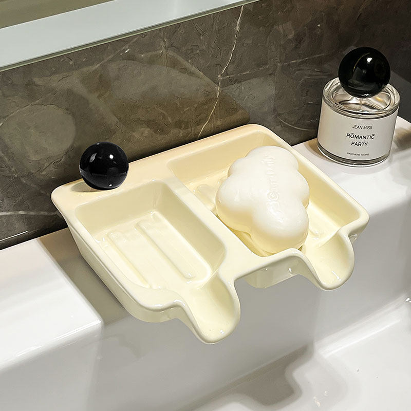 创意陶瓷肥皂盒免打孔香皂盒皂碟排水沥水卫生间收纳置物浴室家用,淘宝优惠券,粉丝福利购,淘宝优惠卷