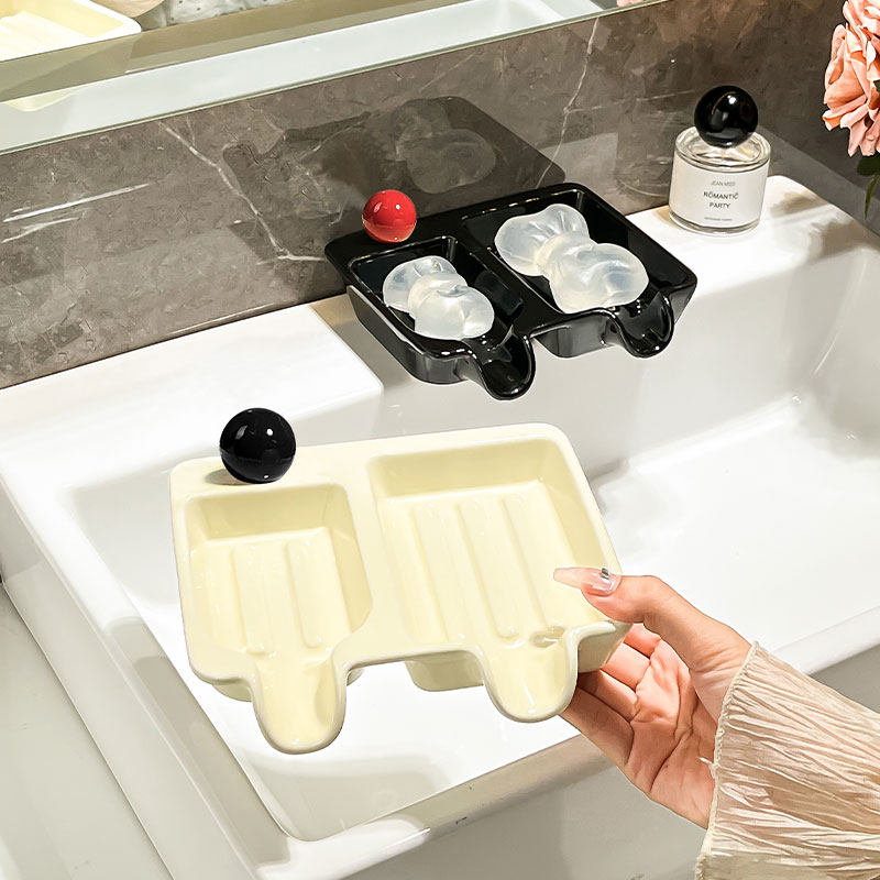 创意陶瓷肥皂盒免打孔香皂盒皂碟排水沥水卫生间收纳置物浴室家用,淘宝优惠券,粉丝福利购,淘宝优惠卷