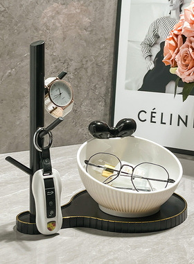 ins奶油风收纳杂物托盘装饰摆件