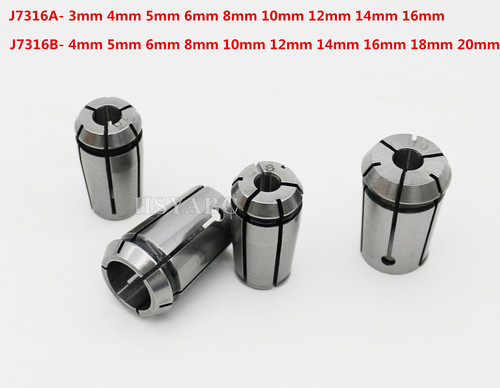 J7316A铣夹头 铣床7316B夹头 7320长45夹头 弹簧嗦嘴筒夹 MT4套装 - 图1