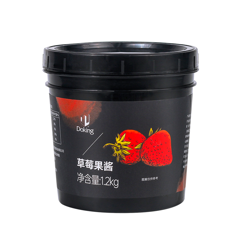 盾皇草莓果酱1.2kg水果肉颗粒果泥酱商用烘焙奶茶饮品店专用原料 - 图3