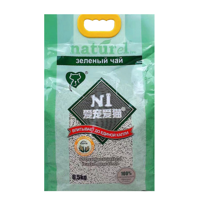 N1猫砂原味绿茶活性炭天然植物结团除臭豆腐砂爱宠爱猫豆腐猫砂