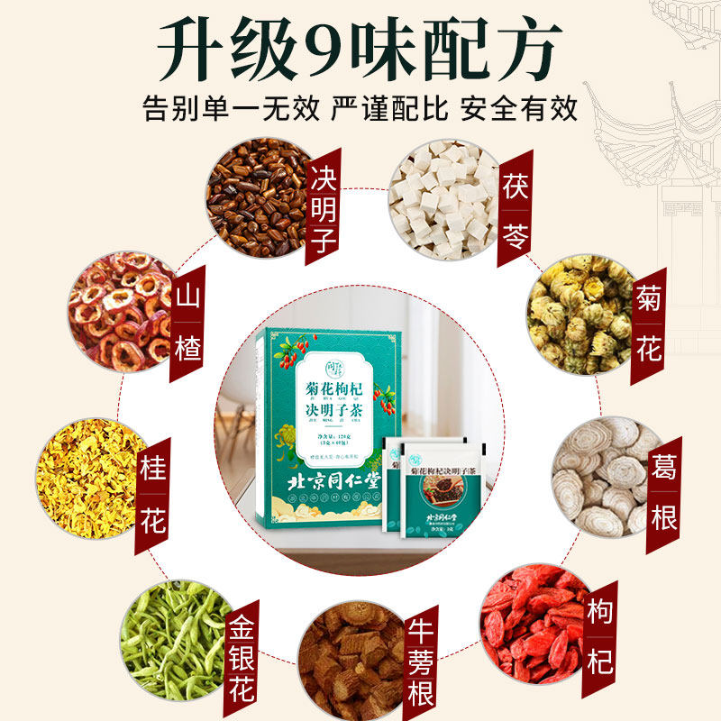 同仁堂决明子茶牛蒡根正品枸杞子 种善堂大药房养生茶