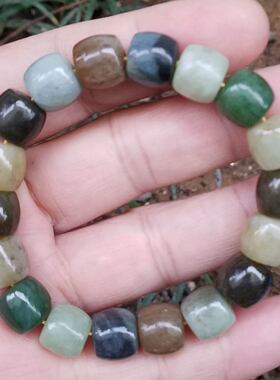 和田玉原石手链男士多宝桶珠手链