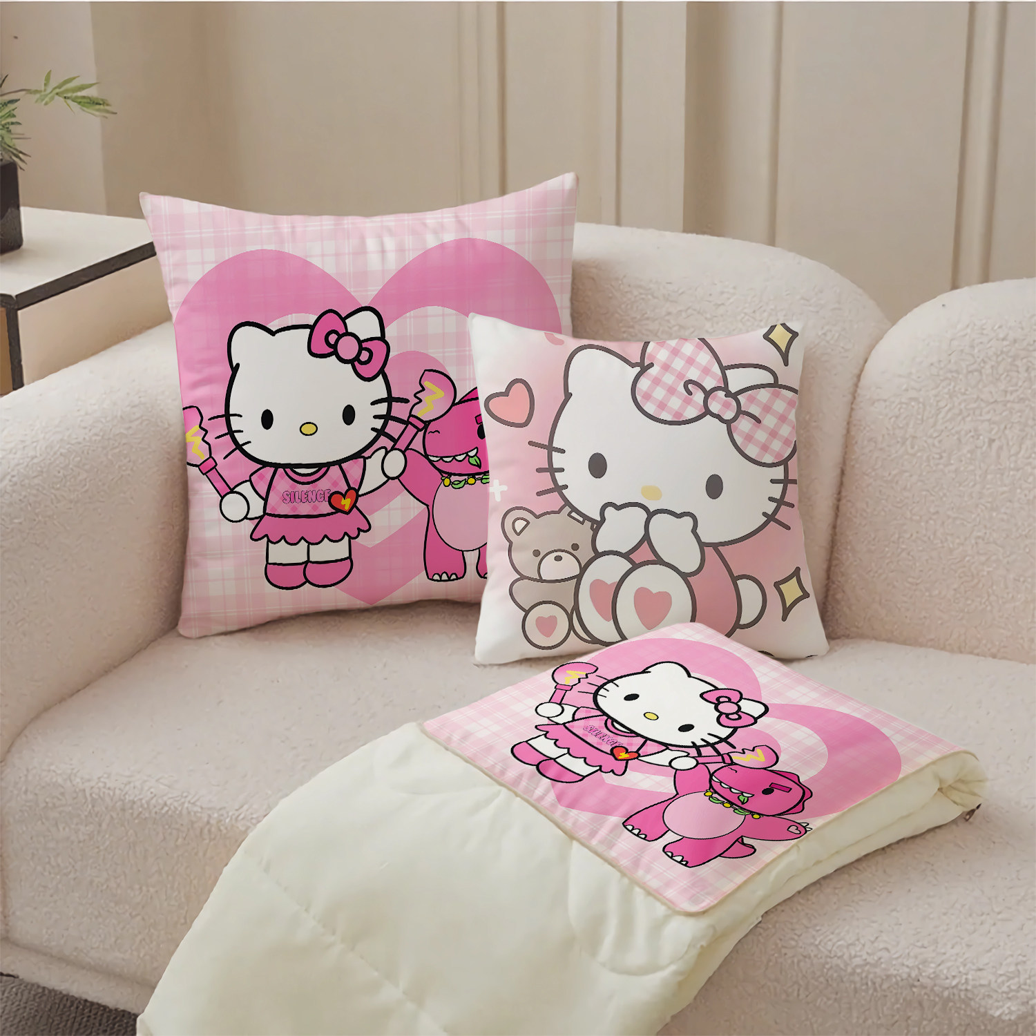hellokity抱枕超软两用多功能空调被办公抱枕被二合一枕头被,淘宝优惠券,粉丝福利购,淘宝优惠卷
