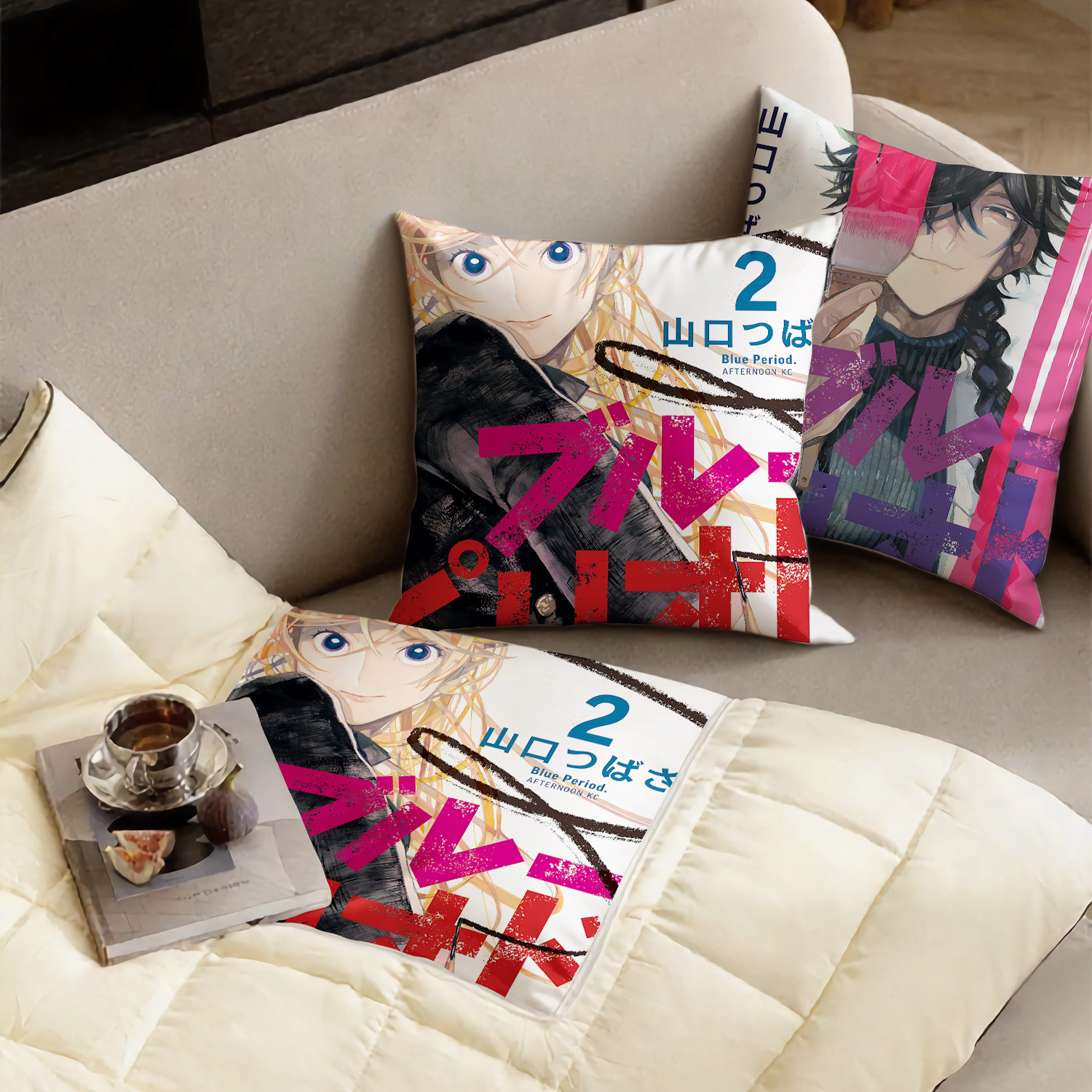 蓝色时期抱枕超软两用多功能空调被办公抱枕被子二合一被子,淘宝优惠券,粉丝福利购,淘宝优惠卷