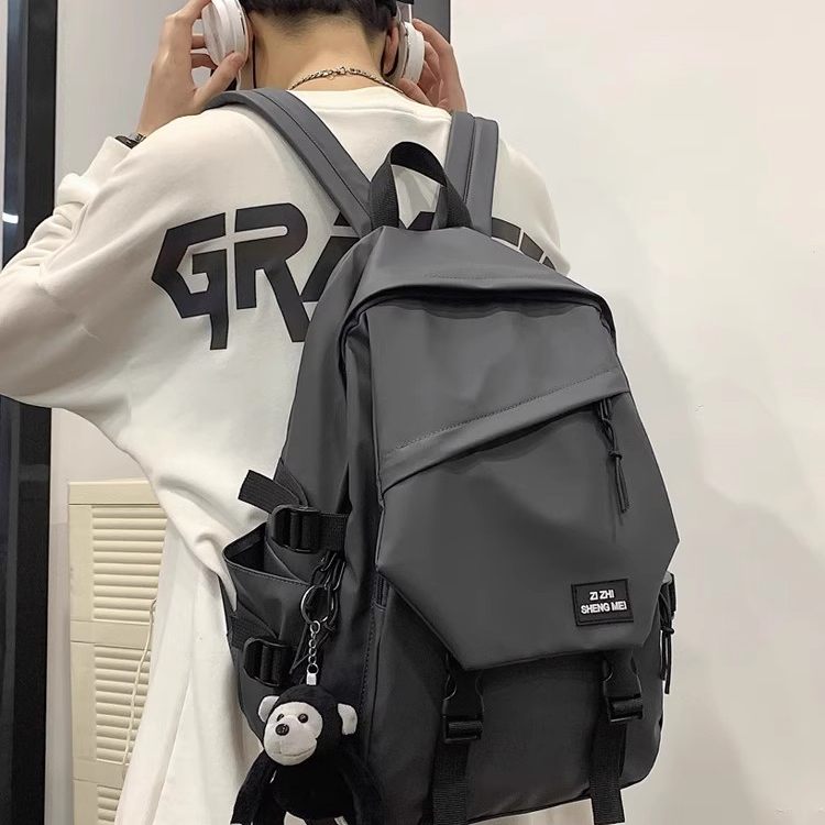 法国ConeKeKe双肩包男女款潮流中学生背包简约防水轻便书包初高中 - 图1