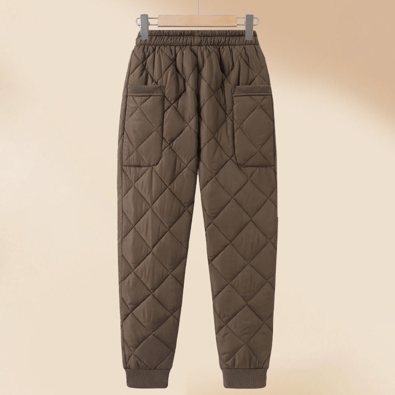 中老年女棉裤2025秋冬新款松紧腰夹棉保暖休闲裤妈妈装高腰小脚裤,淘宝优惠券,粉丝福利购,淘宝优惠卷