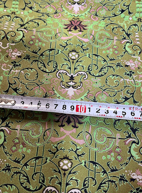 仿蜀锦提花缎面料中式汉服旗袍