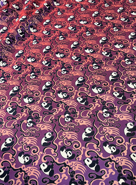 熊猫蜀锦国风炫彩马甲