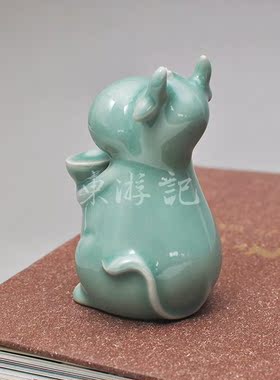 龙泉青瓷招财开业送礼摆件
