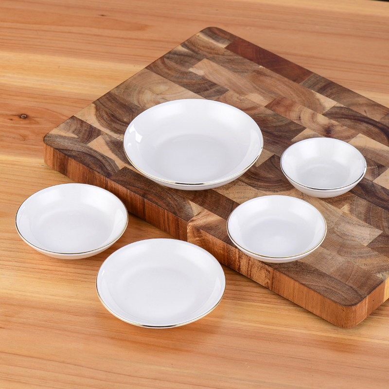 金边陶瓷小碟子餐厅酱油醋调味碟火锅蘸料调料碗小菜咸菜碟小盘子,淘宝优惠券,粉丝福利购,淘宝优惠卷