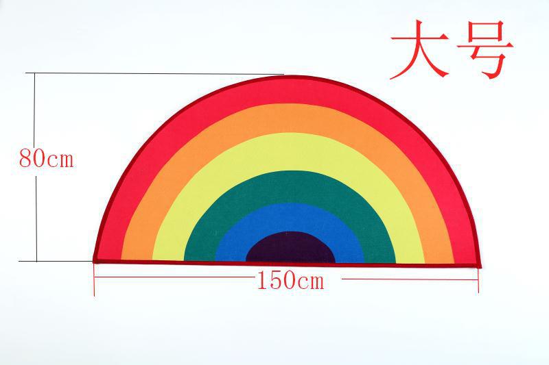 ins 彩虹地垫 半圆地垫儿童房装饰地毯 脚垫门垫摄影道具 - 图3