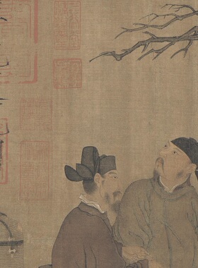 五代 周文矩 琉璃堂图古代名家文人画工笔人物画微喷复制学习临摹