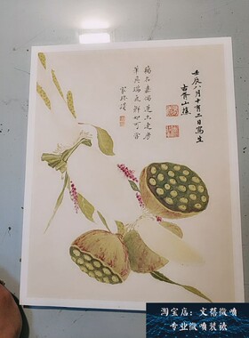 明代 项圣谟 花卉册页十开 真迹微喷复制临摹学习装饰画新品上市