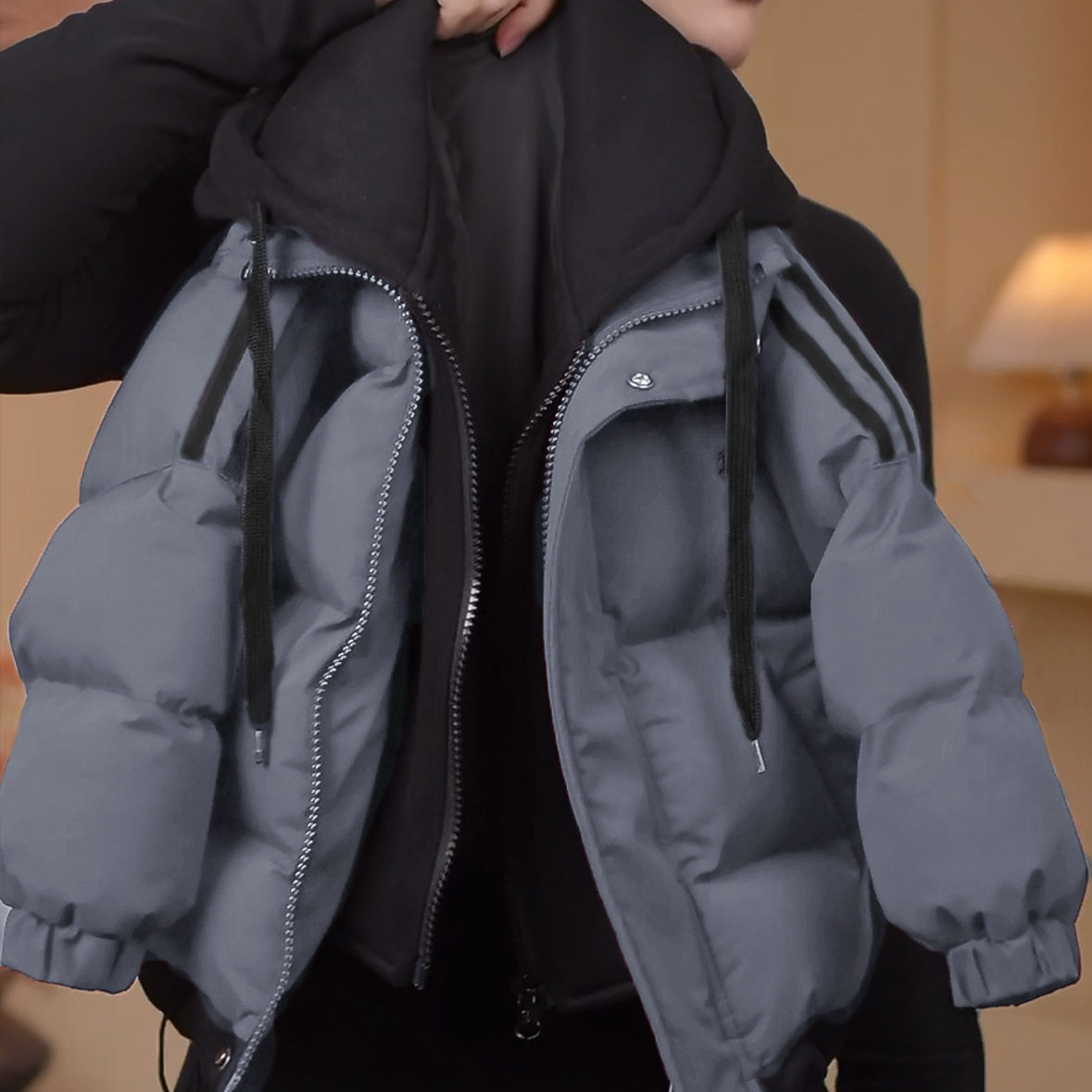 爆款冬装羽绒假两件棉服男童中大童儿童短款外穿加厚拼色面包服女,淘宝优惠券,粉丝福利购,淘宝优惠卷