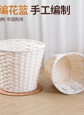 七夕新款仿藤编织大束抱抱花篮