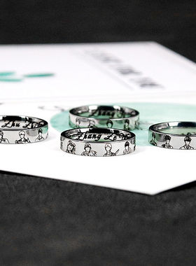 男女通用钛钢日韩免费刻字戒指