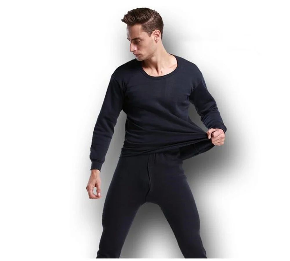 Keep Warm Thermal Underwear Sets for Men Winter Thermo Under - 图0